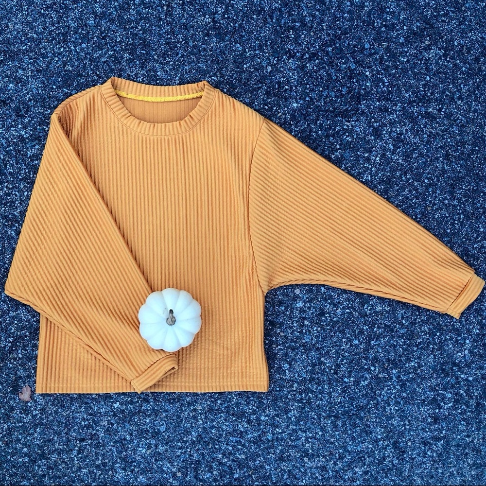 Vintage Quilted Mustard Pullover
